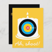 Sharpshooter 30th Birthday - Ah Shoot!Einladung Einladung (Vorne/Hinten)