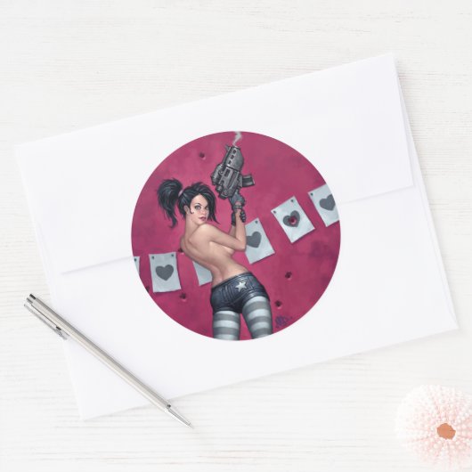 Sharpshooter Runder Aufkleber (Umschlag)