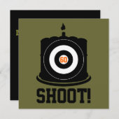 Sharpshooter's 60. Geburtstag - Jagen Einladung (Vorne/Hinten)