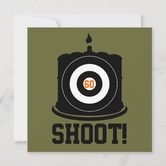 Sharpshooter's 60. Geburtstag - Jagen Einladung (Vorderseite)