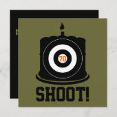 Sharpshooter's 70. Geburtstag - Jagen Einladung (Vorne/Hinten)