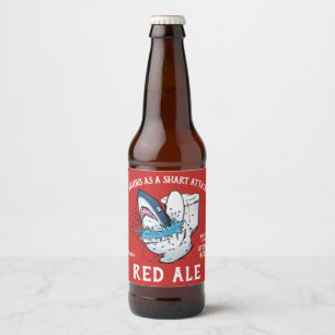 Shart Attack Funny Toilet Shark Bierflaschenetikett