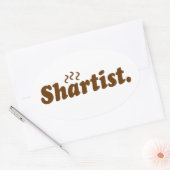 Shartist. Ovaler Aufkleber (Umschlag)