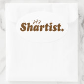 Shartist. Ovaler Aufkleber (Tasche)