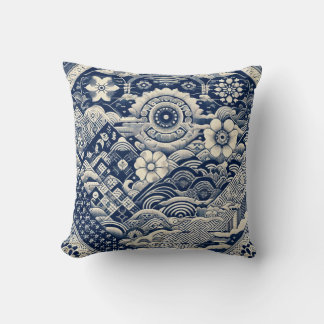 Shashiko-Inspiriertes Design 2 Kissen