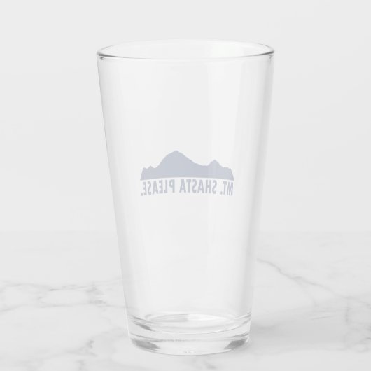 Shasta California Bitte Glas (Rückseite)