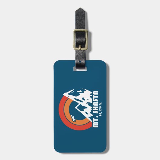 Shasta California Sun Eagle Gepäckanhänger (Vorderseite vertikal)