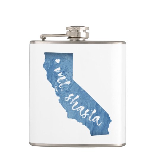 Shasta California Wood Grain Flachmann (Vorderseite)