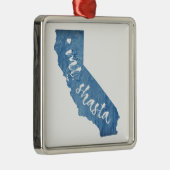 Shasta California Wood Grain Ornament Aus Metall (Rechts)
