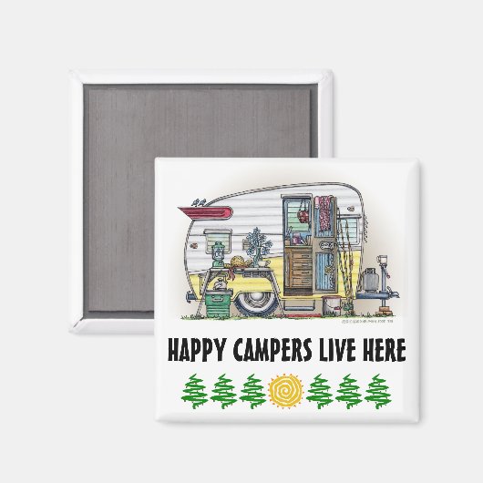 Shasta Camper Trailer Magnet (Vorderseite/Rückseite)
