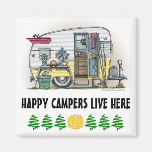 Shasta Camper Trailer Magnet
