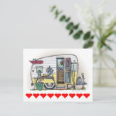 Shasta Camper Trailer Postkarte (Stehend Vorderseite)