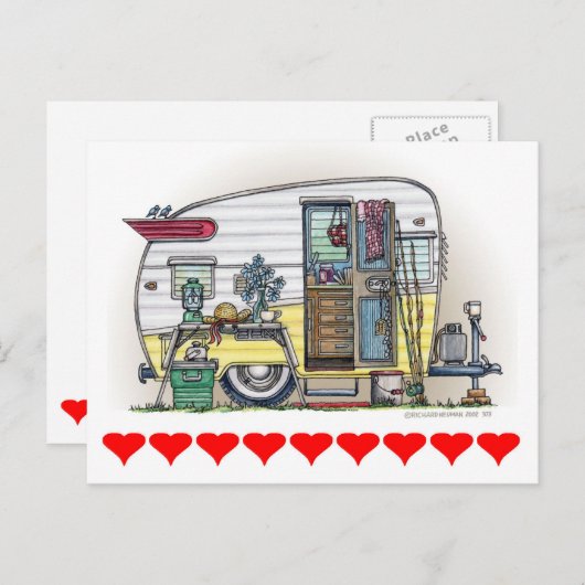 Shasta Camper Trailer Postkarte (Vorne/Hinten)