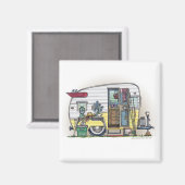 Shasta Camper Trailer RV Magnete Magnet (Vorderseite/Rückseite)