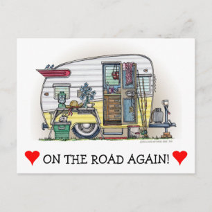 Shasta Camper Trailer RV Postkarte