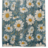Shasta Daisy Art Nouveau Duschvorhang (Vorderseite)