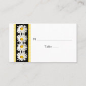 Shasta Daisy Black Gold Wedding Platzkarten (Rückseite)