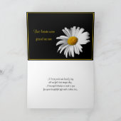 Shasta Daisy Black Gold Wedding Vielen Dank Dankeskarte (Innenseite)