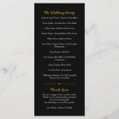 Shasta Daisy Blume Yellow Black Wedding Program Programm (Rückseite)