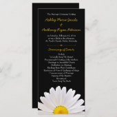 Shasta Daisy Blume Yellow Black Wedding Program Programm (Vorne/Hinten)