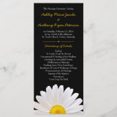 Shasta Daisy Blume Yellow Black Wedding Program Programm (Vorderseite)