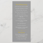 Shasta Daisy Blume Yellow Gray Wedding Program Programm (Rückseite)