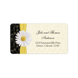Shasta Daisy Floral Wedding Address Labels Adressaufkleber