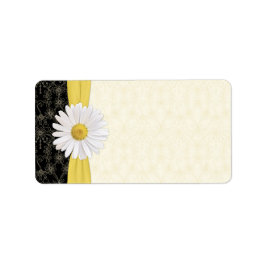 Shasta Daisy Floral Wedding Blank Address Labels Adressaufkleber