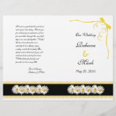 Shasta Daisy Floral Wedding Program (Vorderseite)