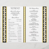 Shasta Daisy Floral Wedding Program (Rückseite)