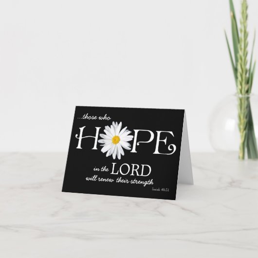 Shasta Daisy Hope in the Lord Isaiah 40:31 Card Karte (Vorderseite)