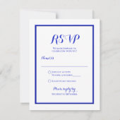 Shasta Daisy mit Blue Ribbon Response Card RSVP Karte (Rückseite)