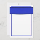 Shasta Daisy mit Blue Ribbon Wedding Einladung (Rückseite)