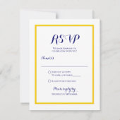 Shasta Daisy mit der Yellow Ribbon Response Card RSVP Karte (Rückseite)