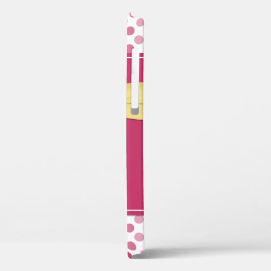 Shasta Daisy Pink Polka Dot Case-Mate iPhone Hülle (Rückseite / Links)