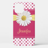 Shasta Daisy Pink Polka Dot Case-Mate iPhone Hülle (Rückseite)