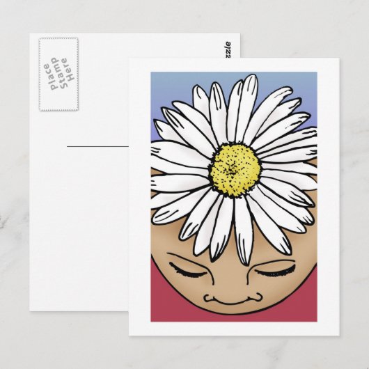 Shasta Daisy Postkarte (Vorne/Hinten)
