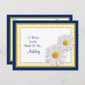 Shasta Daisy Rezept Karte für die Braut (Vorne/Hinten)