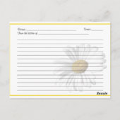 Shasta Daisy Rezept Karte für die Braut (Rückseite)
