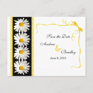 Shasta Daisy Save the Date Postcard Ankündigungspostkarte