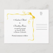 Shasta Daisy Save the Date Postcard Ankündigungspostkarte (Rückseite)