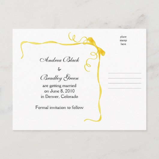 Shasta Daisy Save the Date Postcard Ankündigungspostkarte (Rückseite)