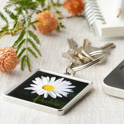 Shasta Daisy Schlüsselanhänger mit Namen (Seite)