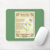 Shasta Daisy Seed Packet Mousepad (Mit Mouse)
