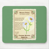 Shasta Daisy Seed Packet Mousepad (Vorne)