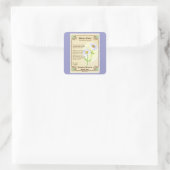 Shasta Daisy Seed Packet Quadratischer Aufkleber (Tasche)