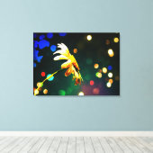 Shasta Daisy Sparkle Wrapped Canvas Leinwanddruck (Insitu (Holzboden))