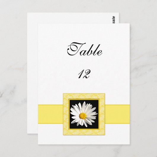Shasta Daisy Tischnummer Postcard (Vorne/Hinten)