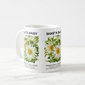 Shasta Daisy Vintag Seed Packet Kaffeetasse (Vorderseite Links)