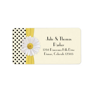 Shasta Daisy Wedding Address Labels Adressaufkleber
